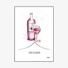 A3 Plakat Vin Elsker Malet