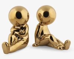 Bogstøtte Joey keramik guld H.17,2 cm