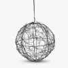 Bold med LED sort metal Ø.15 cm
