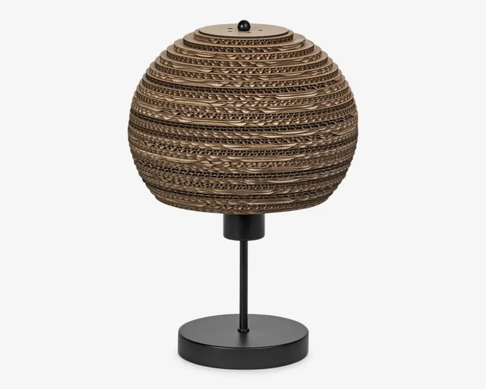 Bordlampe Ball genanvendt pap H.38,5 cm