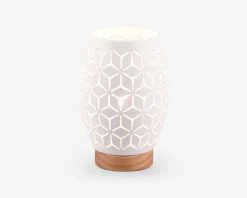 Bordlampe Bidar Hvid H.21,5 cm