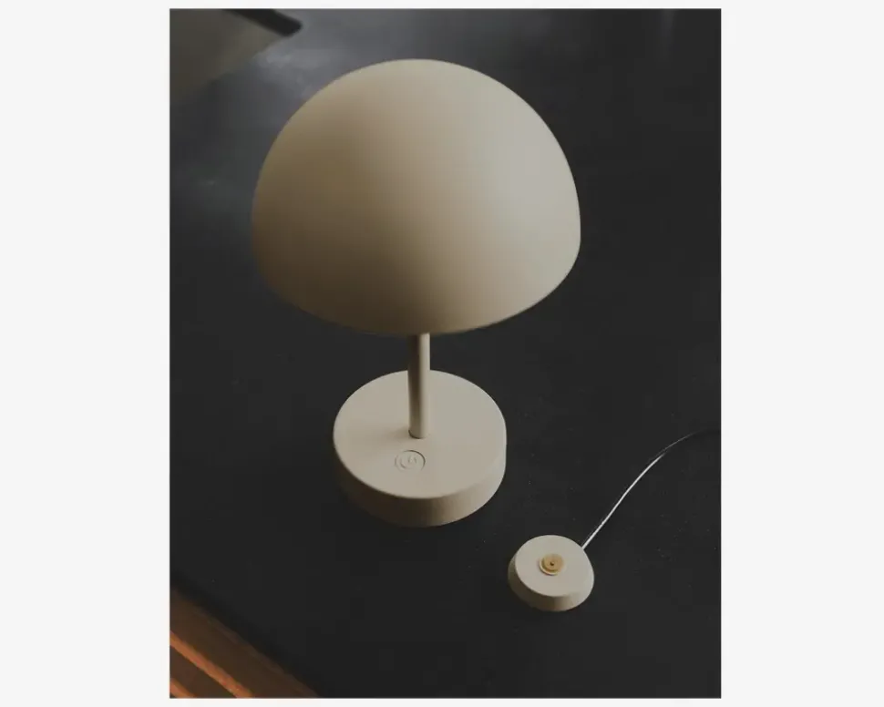 Bordlampe Ellen batteri beige