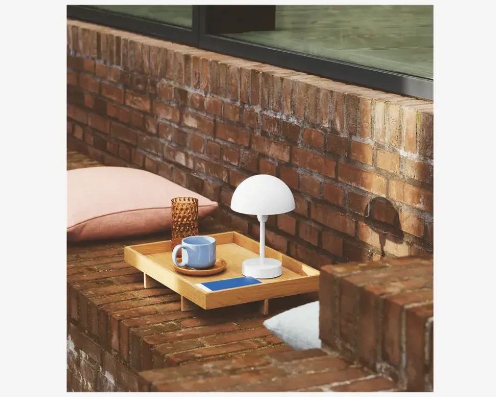 Bordlampe Ellen batteri hvid
