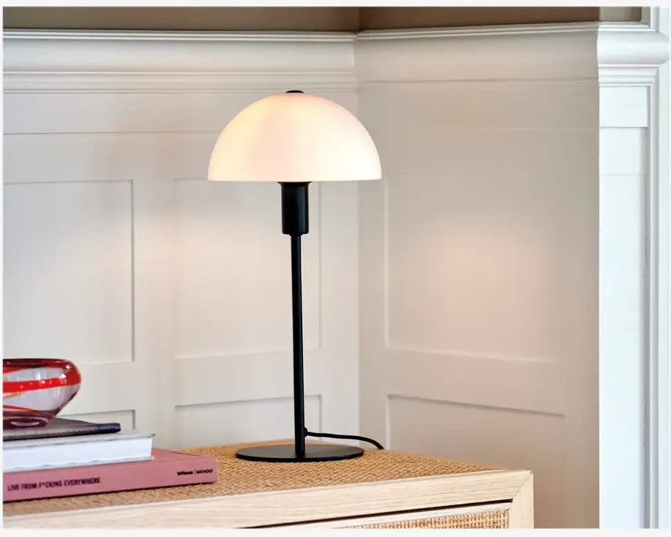 Bordlampe Ellen Opal/sort H.41,5 cm