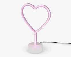 Bordlampe Hjerte Pink H.30,5 cm