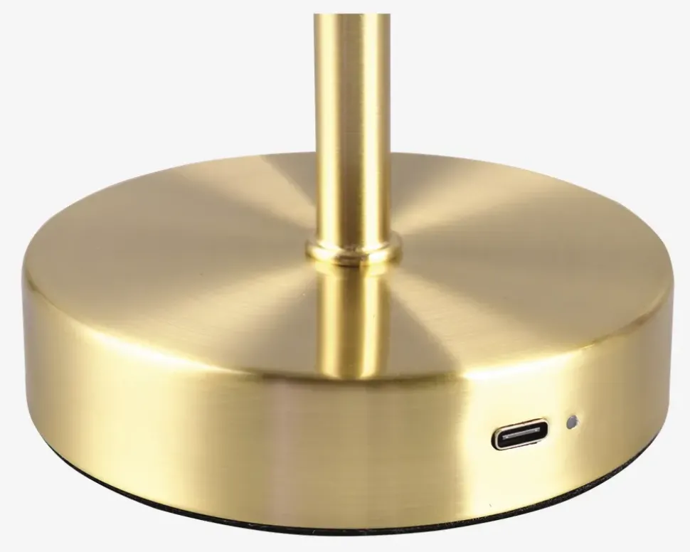Bordlampe Jeff mat messing H.30 cm
