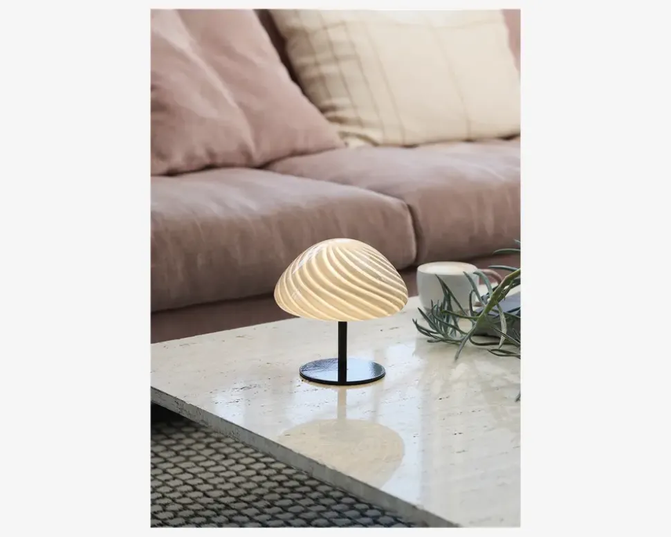 Bordlampe Mini Mus grå H.17 cm