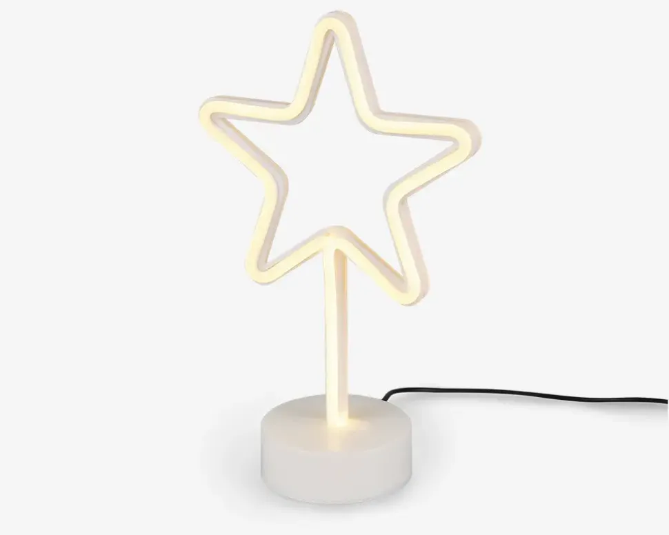 Bordlampe Stjerne Gul H.30,5 cm