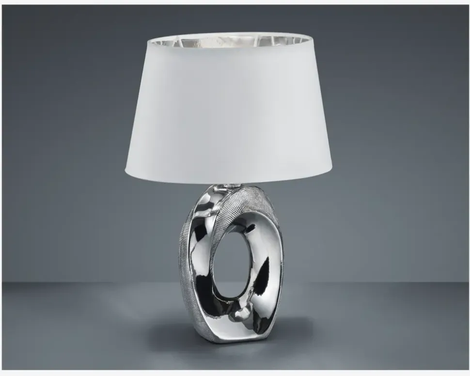 Bordlampe Taba Sølv H.33 cm