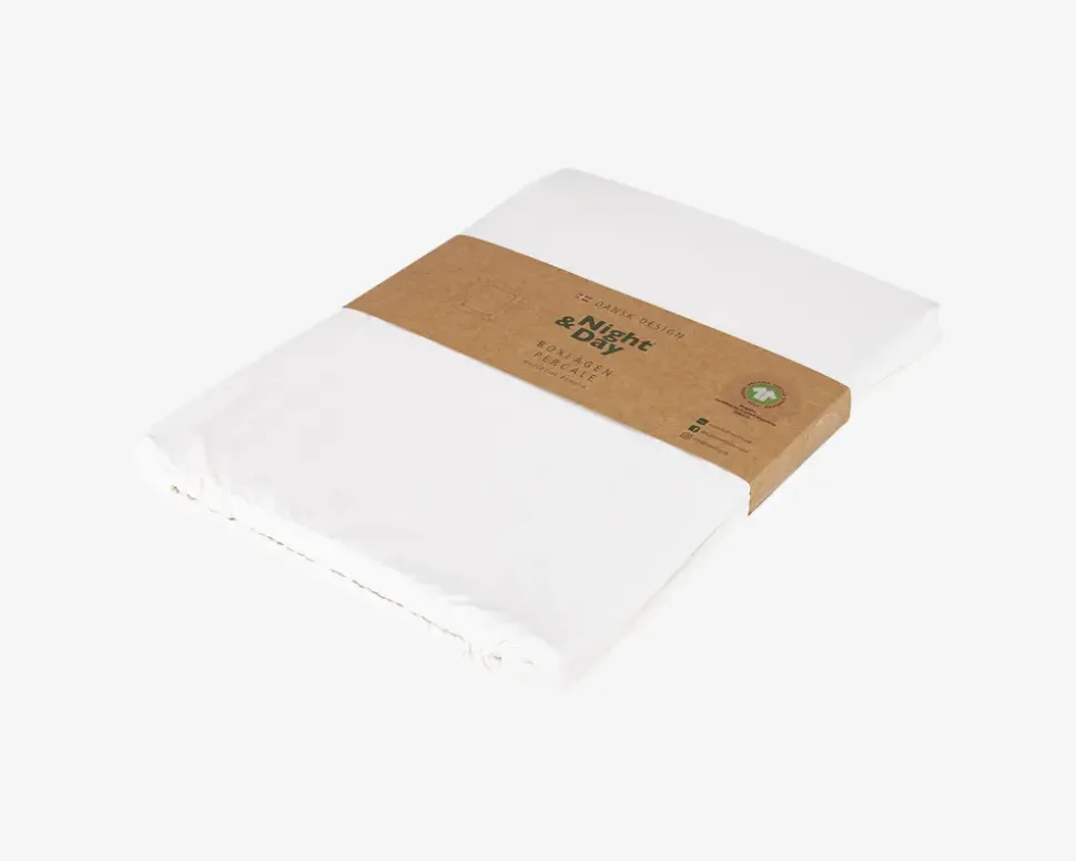 Boxlagen Percale Hvid 90x200 cm