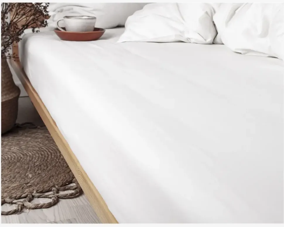 Boxlagen Percale Hvid 90x200 cm