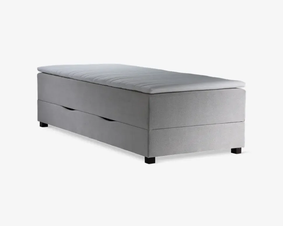 Boxmadras med magasin 90 x 200 cm beige