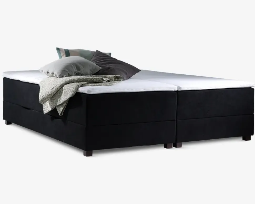 Boxmadras med magasin 180 x 200 cm sort