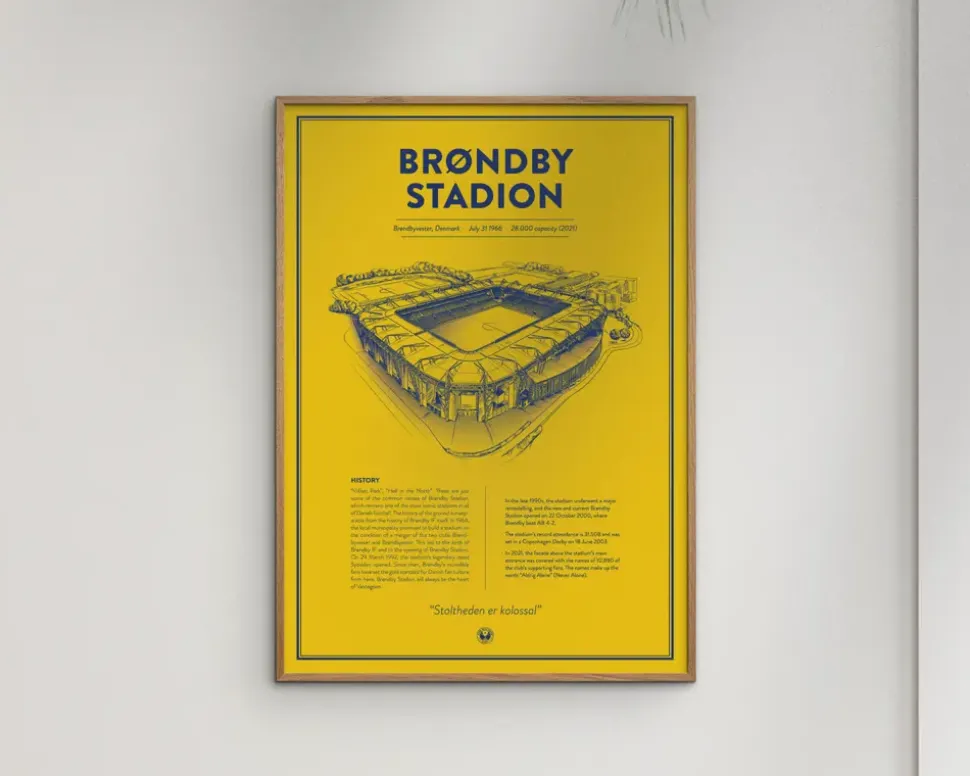 Brøndby stadion 50x70 cm