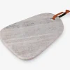 Bræt marmor grå m. rem 30 cm