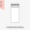Choise Living Chaiselong Modul Stofgr. 1