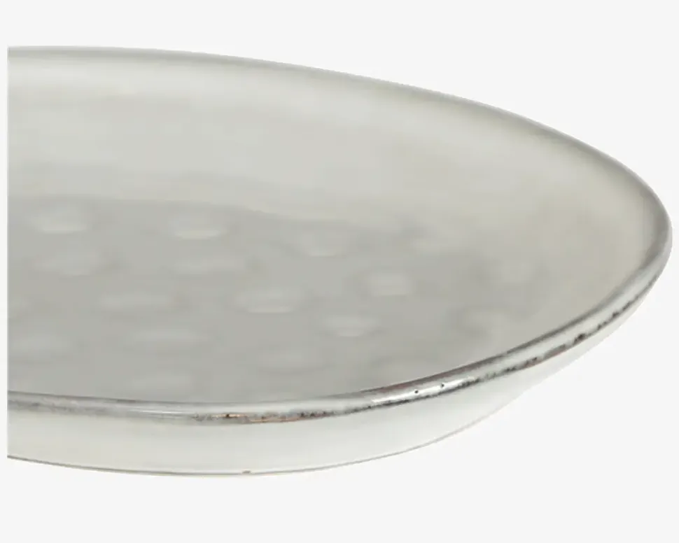Dessert Tallerken Oval Blank Stone