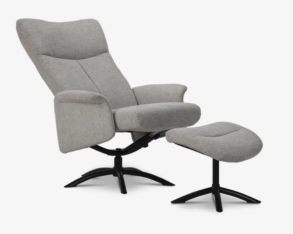 Drejestol Inkl. Fodskammel Beige