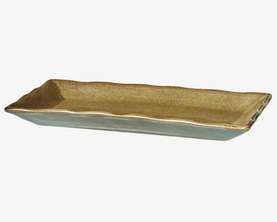 Fad Rektangulær Petrol 25,5x12 cm
