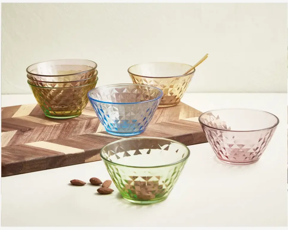 Farvede Skåle Mosaic 4pk Ø.12cm