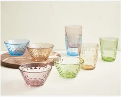 Farvede Skåle Mosaic 4pk Ø.12cm