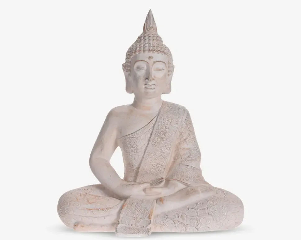 Figur buddha siddende H.52,3 cm