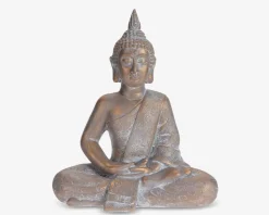 Figur buddha siddende H.53 cm