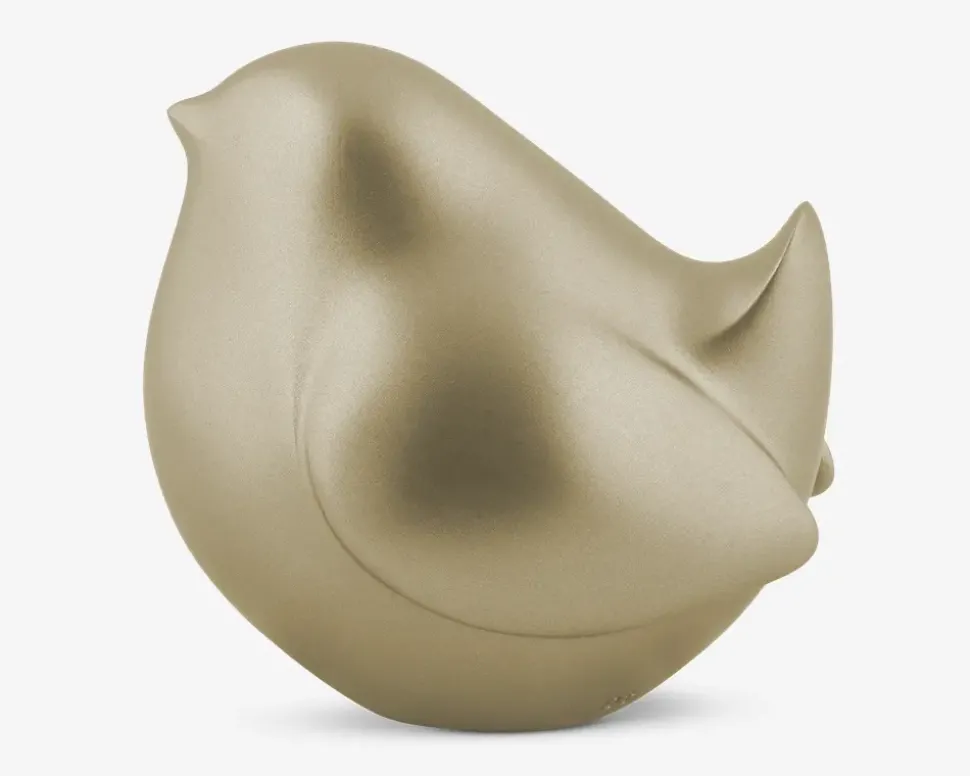 Figur fugl guldfarvet H.9,6 cm