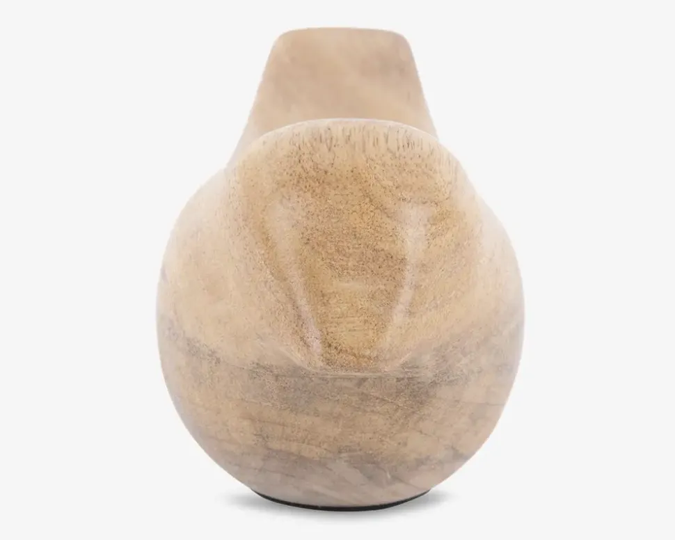 Figur fugl lys natur H.9,5 cm