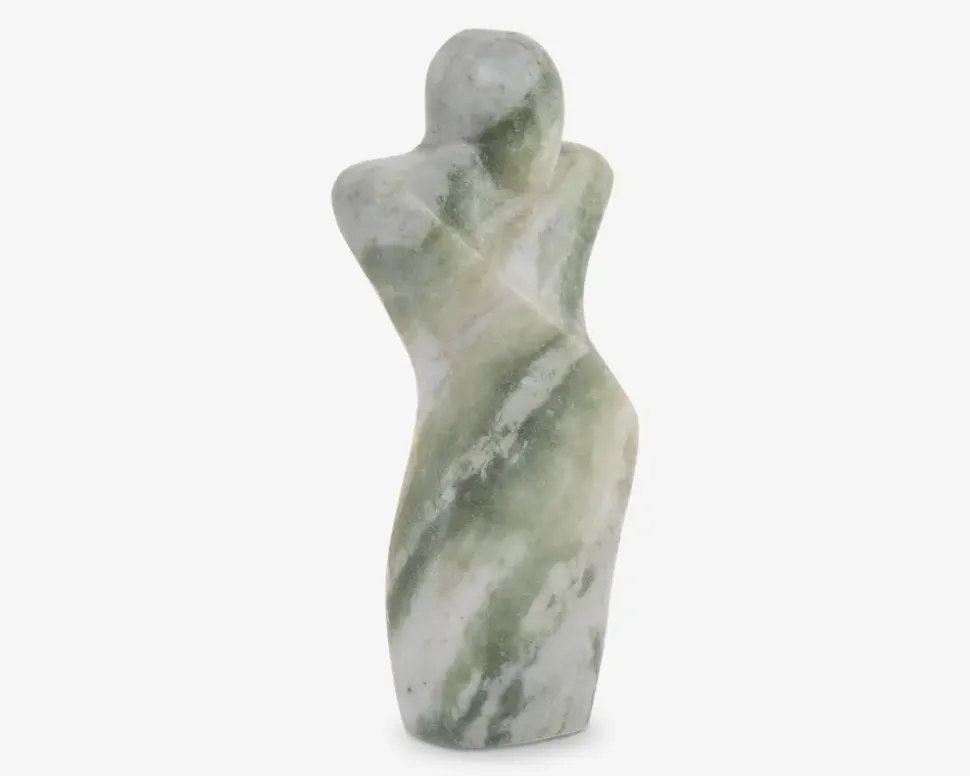 Figur male abstrakt grøn H.23 cm