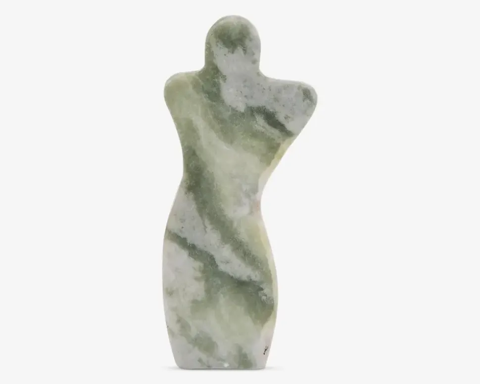 Figur male abstrakt grøn H.23 cm