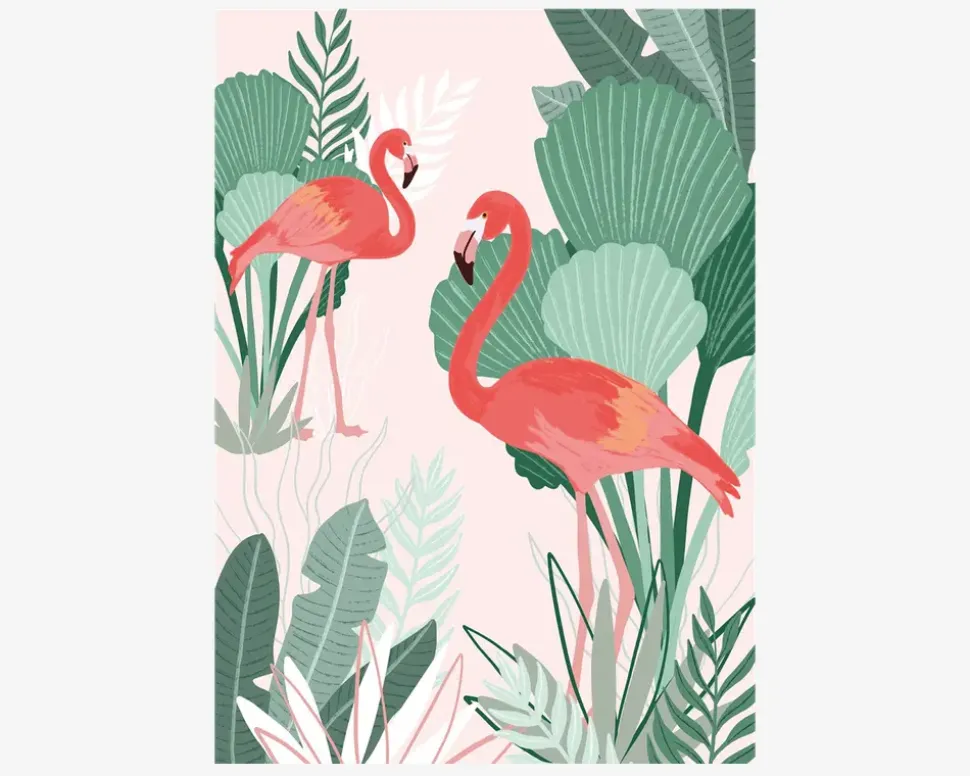 Flamingo dreams 50x70 cm