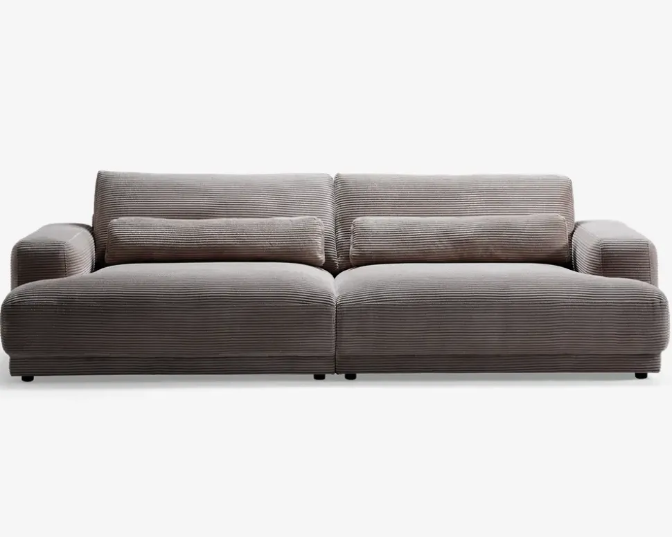 Flyder sofa med bredriflet fløjl