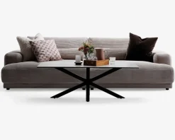 Flyder sofa med bredriflet fløjl