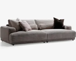 Flyder sofa med bredriflet fløjl