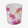 Fyrfadsstage Med Blomsterprint H. 10 cm