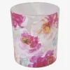 Fyrfadsstage Med Blomsterprint H. 8 cm