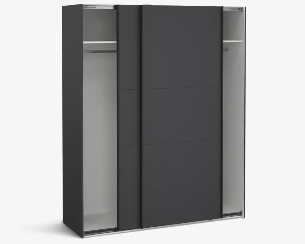 Garderobeskab Case grå B. 179 x H. 221 cm