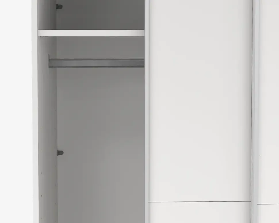 Garderobeskab Case hvid B. 119 x H. 221 cm