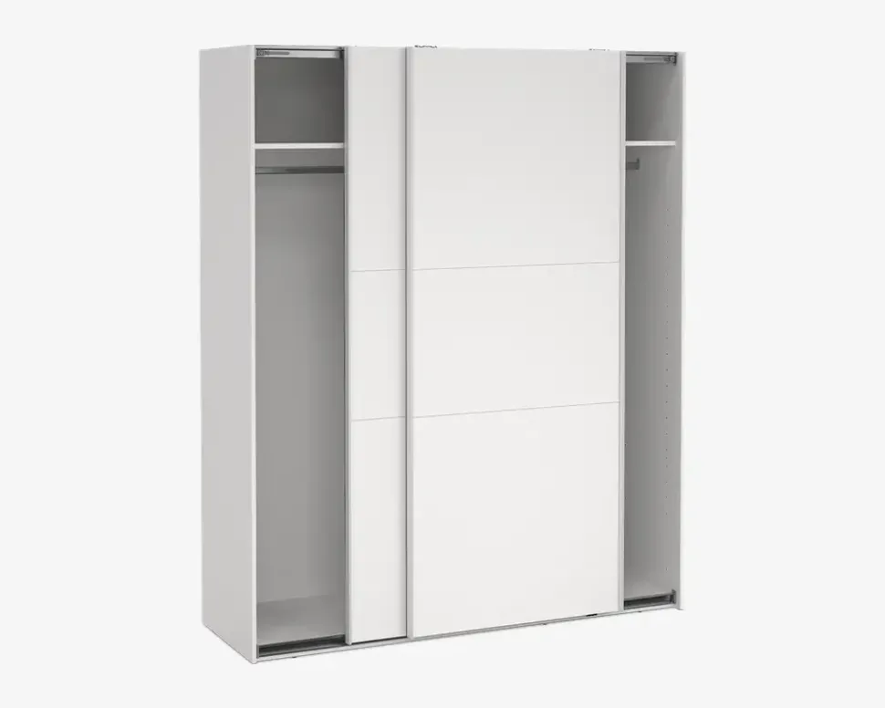 Garderobeskab Case hvid B. 179 x H. 221 cm