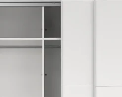 Garderobeskab Case hvid B. 244 x H. 221 cm