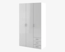 Garderobeskab Space m. 3 Låger og 3 Skuffer