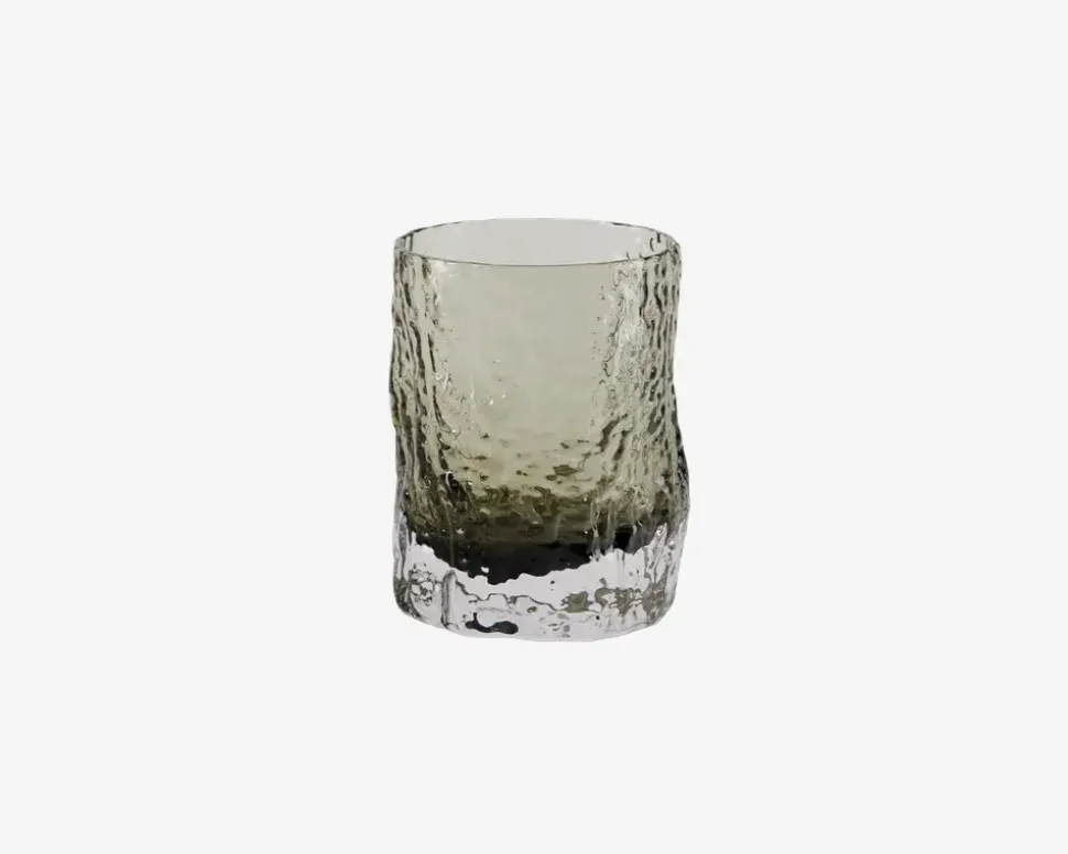 Glas Organisk Form Grå H.9,5 cm