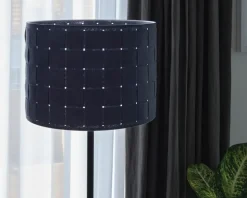 Gulvlampe filt vævet grå H.156 cm