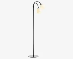 Gulvlampe Glow m. 2 arme sort H.130 cm