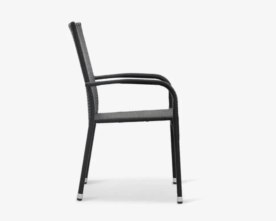 Havestol sort polyrattan