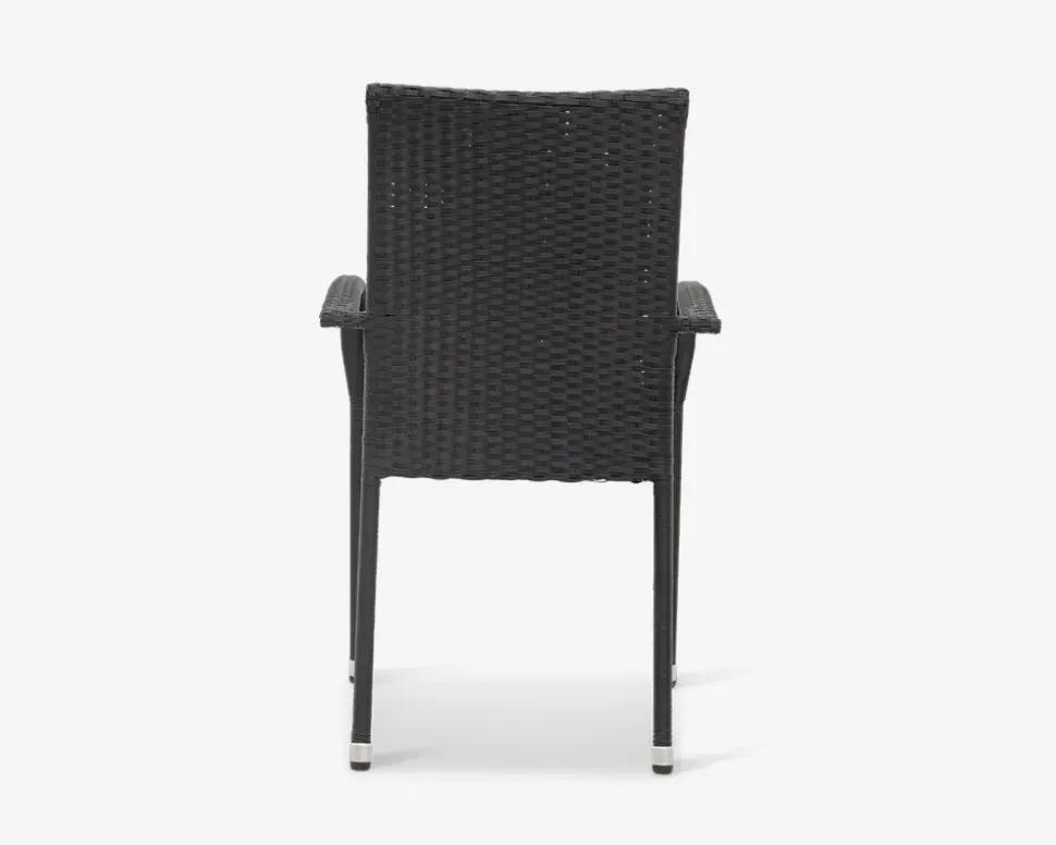 Havestol sort polyrattan