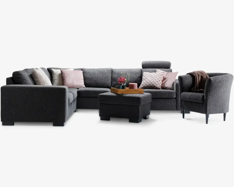 Hjørnesofa Darling Antracit