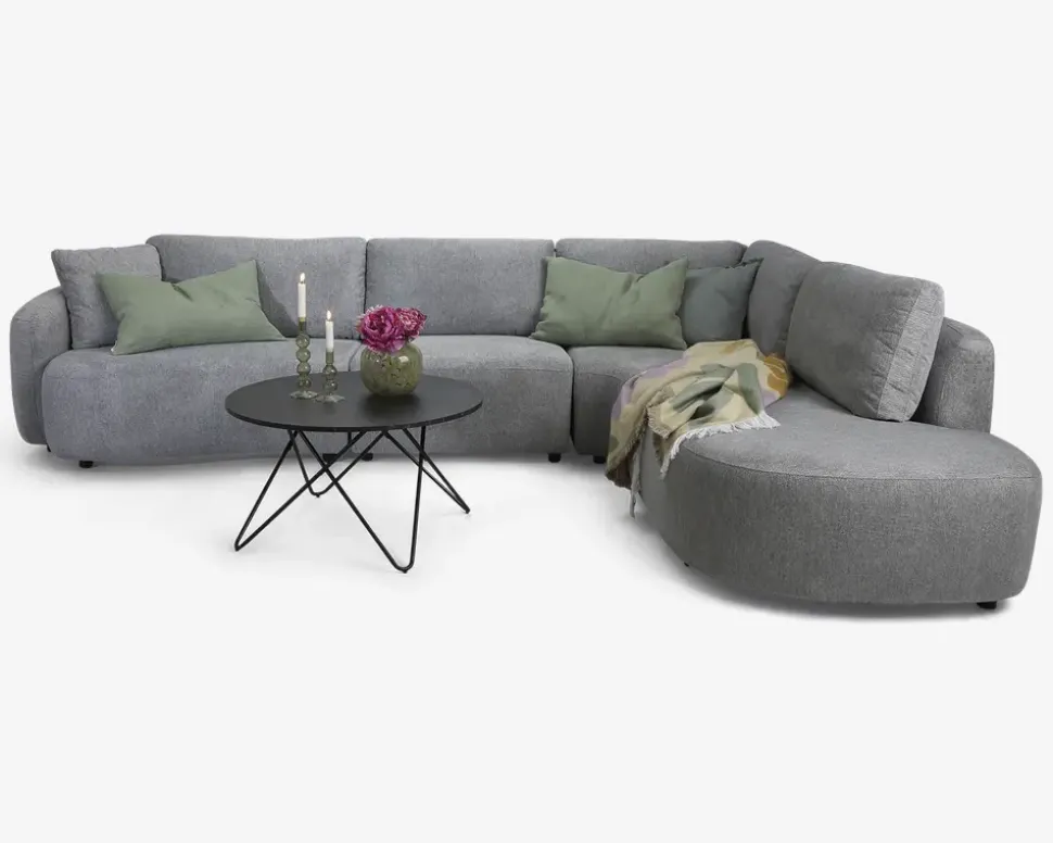 Hjørnesofa m/Open End Højre Grå