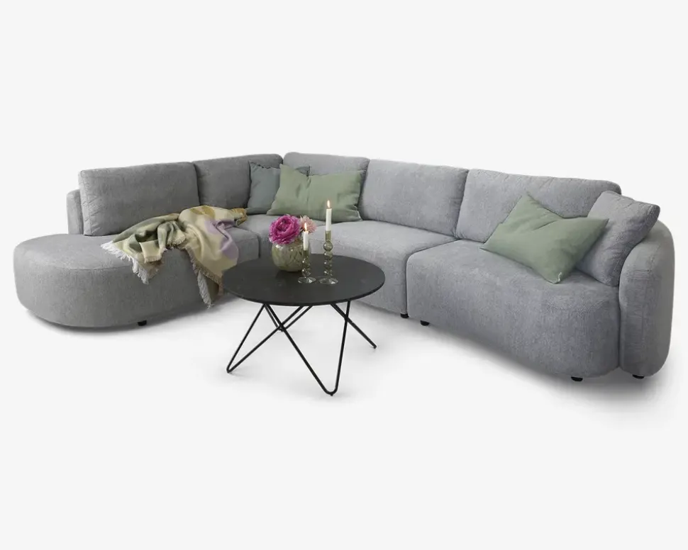 Hjørnesofa m/Open End Venstre Grå